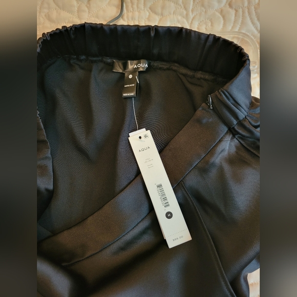 Aqua medium silky skirt - Picture 3 of 4